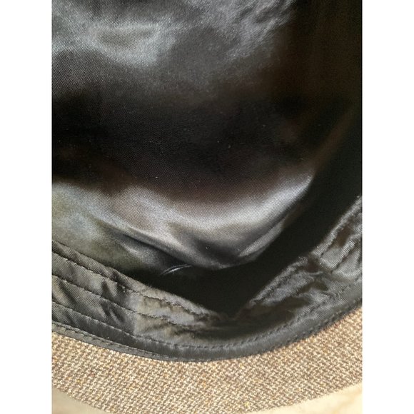 Dockers Brown Herringbone Wool Newsboy Cabbie Hat Cap Size Large - Picture 6 of 6